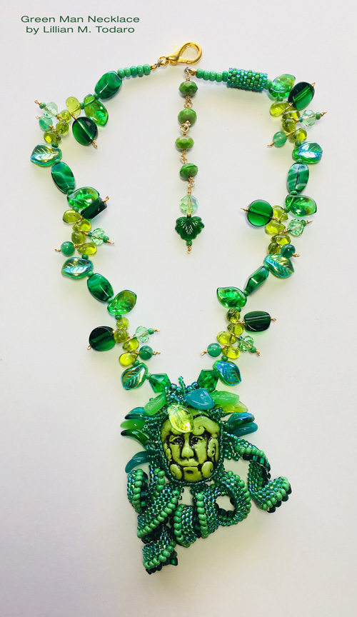 Green Man Necklace by Lillian M. Todaro